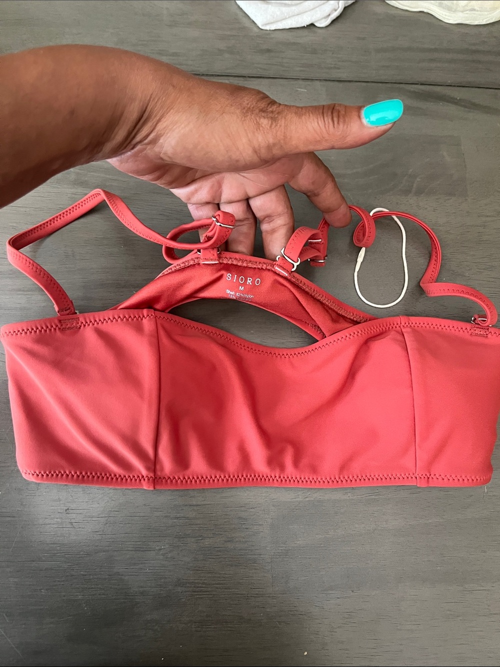 Coral Bandeau Swim Top - Women's